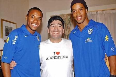 robinho maradona ronaldinho